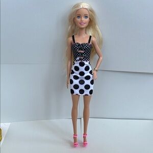 Mattel Collectors Fashionista #134 Blond Barbie Doll with Polka Dot Dress